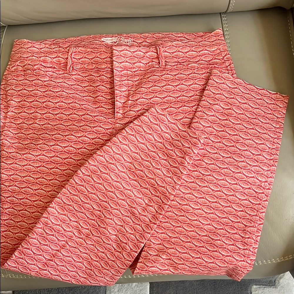 Old Navy Pixie Patterned Straight Leg Pants, Size… - image 1